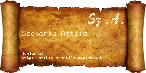 Szekerka Attila névjegykártya